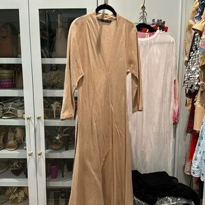 Zara tan maxi with waist tie. Size s